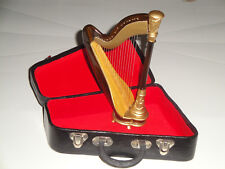 MINIATURA  MODELLINO ARPA IN LEGNO - STRUMENTI MUSICALI DA COLLEZIONE