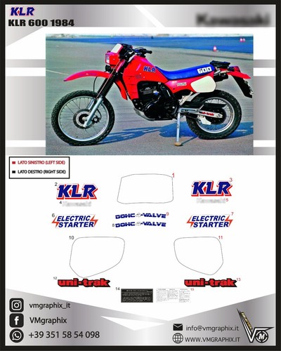 Adesivi klr 600 - adesivi, 1984