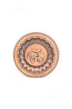 Piatto In Rame Con Rose 19 Cm