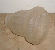 ANTICA COPPA PER LAMPADA-DECORATIVO VETRO CON DECORO FLOREALE-UTILISSIMA-LIBERTY