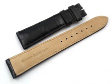 Cinturino Girard Perregaux Vero Alligatore Nero 20/16mm Alta Qualità Unisex New