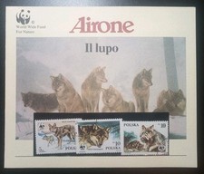 Francobolli Serie Il Lupo Polonia Polska WWF Airone