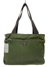 Borsa tote PRADA nylon verde