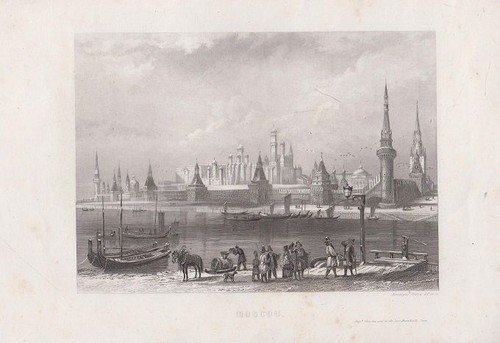 Moscou incisione su - moscou.,