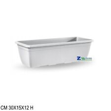 CASSETTA BALCONIERA FIORIERA VASO NAXOS CM 30X15X12 H IN PLASTICA BIANCA