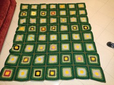 Plaid granny  circa 190x170cm, In Lana, fatto a mano. Ottime Condizioni 