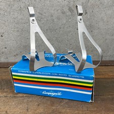 Vintage Campagnolo Record Toe Clips NOS Nuovo Corti Small Set Italia anni 80 Pedale