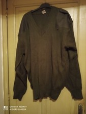 Maglione Militare Esercito Italiano Lana  -  vintage taglia  L -  Collo a V