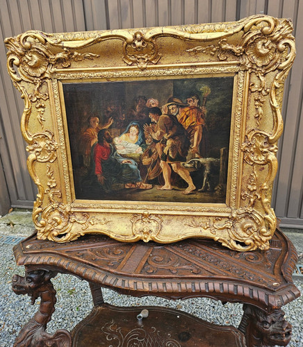 Antico quadro olio tavola - quadro,
