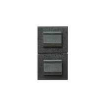 AVE 45355 DOPPIO PULSANTE 1P 10A NA SERIE NOIR SISTEMA 45 1 MODULO