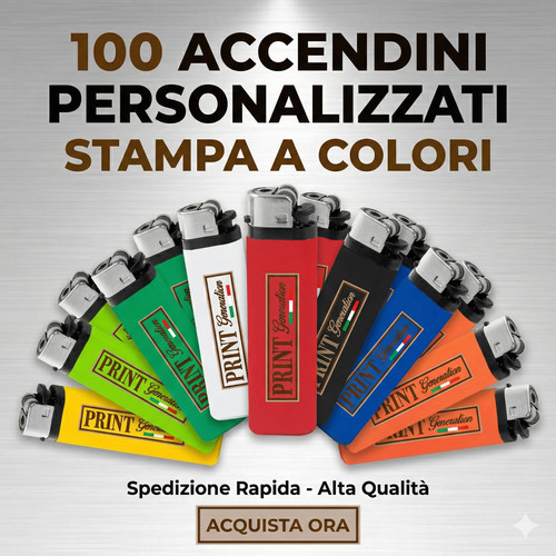 100 accendini personalizzati - 100,