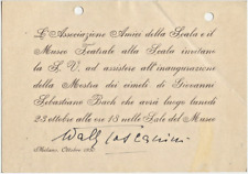 Wally TOSCANINI Autografo