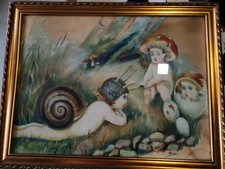 Dipinto su stoffa M. BONCI "