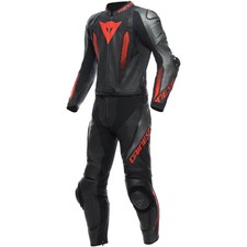 Dainese Laguna Seca 5 Tuta Moto Uomo 58 Due Pezzi Nero-Antracite-Fluorescente