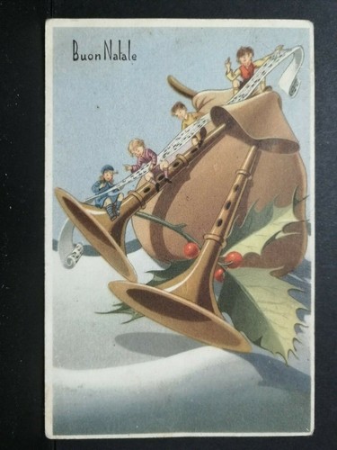 Cartolina buon natale bambini - buon,