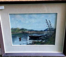 PITTORE -GIOVANNI MARIA MOSSA 1896-1982 ' LUCI SULL'ADDA'