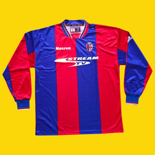 FC Bologna 2002 2003 Macron Stream TV Home Size L Vintage Football shirt New LS