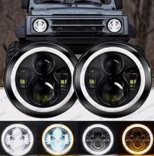 Nuovo Coppia 7 " Pollici Rotondo LED Faro Alto Basso Fascio Per Suzuki Samurai