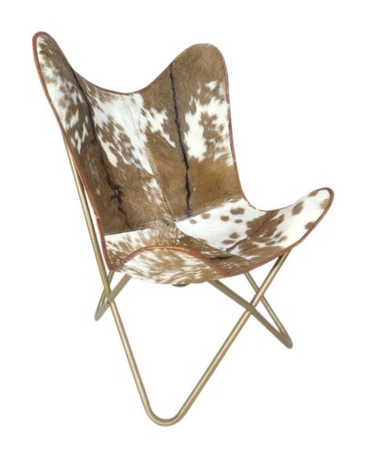 Farfalla chair cowhide pelle - farfalla, chair-cowhide