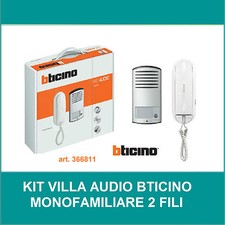 BTICINO KIT CITOFONO 366811 AUDIO MONOFAMILIARE 2 FILI DA PARETE LINEA 2000 