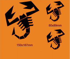 KIT SET ADESIVI STICKERS ABARTH SCORPIONE AUTO TUNING CORSA