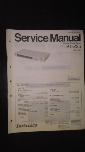 Technics z25 manuale - st-z25,
