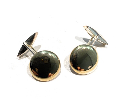 Gemelli uomo oro 9kt - gemelli, argento
