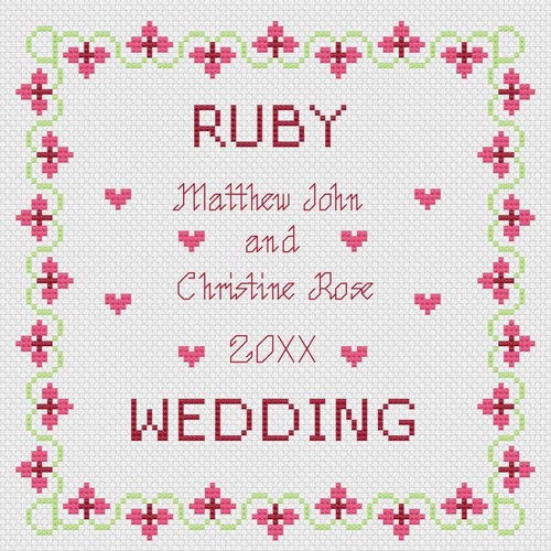 Punto croce matrimonio - punto,