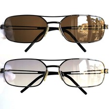 occhiali da sole CARRERA Black Wolf vintage sunglasses oval rectangular silver