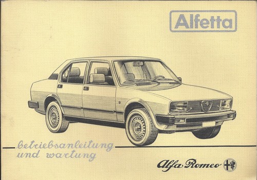 Alfa romeo alfetta manuale uso - romeo,