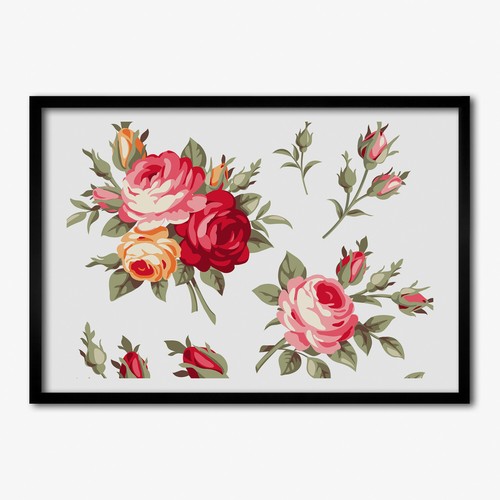 Quadro tulup mdf incorniciato - quadro,