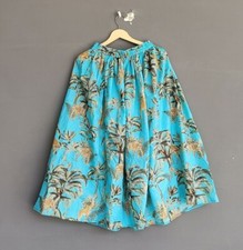 Gonna giraffa turchese cotone