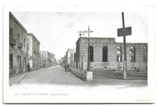 CARTOLINA DI NAPOLI ,VALLE DI POMPEI - STRADA SACRA - Ed. RICHTER - 1900 Ca.