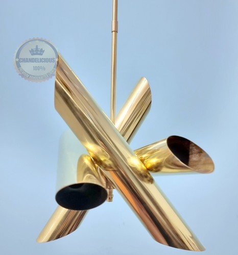 Moderno ottone pendente - moderno,