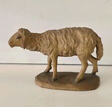 Anri Kuolt Pecora in piedi statuina presepe in legno 12,5 CM Vintage