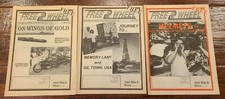 RARE! 3 Issues of "FREE 2 WHEEL" 1995 MOTORCYCLE MAGAZINE *FREE SHIPPING*