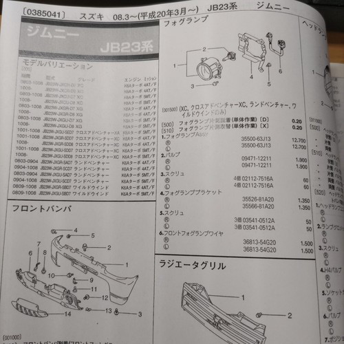 0827 parts guide suzuki jimny - guide,