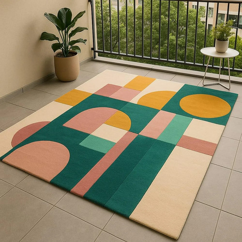 Tappeto trapuntato mano 5x7 - a,