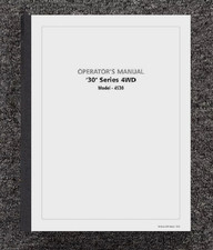 4530 MANUALE OPERATORE TRATTORE DIESEL ADATTO MAHINDRA SERIE 30 4530 4WD UTILITY