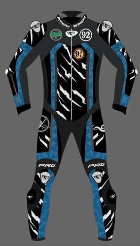 Tuta pelle corsa moto su - in,