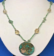 Collana con spilla mosaico - collana,