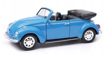 Welly Volkswagen Maggiolino Cabrio Blu Scala 1:34 1:39 Auto 4,5 Pollici in...