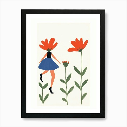 Stampa artistica ragazza con
