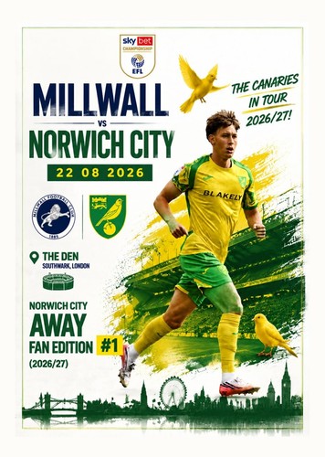 Millwall norwich city 22 - v,