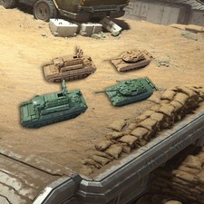 4 pezzi 4D modello di carro armato moderno decorazione da tavolo giocattoli