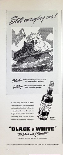 Vintage 1940s print black - ad,