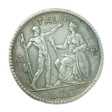 20 Lire Littore 1928 BB+