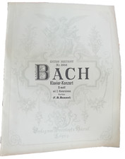 Bach J.S. F.B. Busoni Klavier Concerto D Moll 2 Piano 2 Klavierstimme Breitkopf