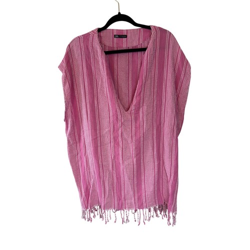 Zara kaftan coverup - zara, fringe