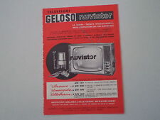 advertising Pubblicità 1963 GELOSO TELEVISORE CON NUVISTOR